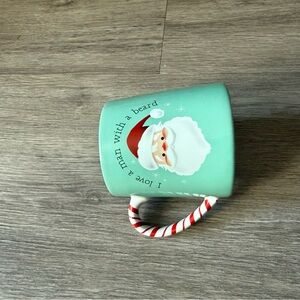Santa Claus Mug with Red and White Handle
